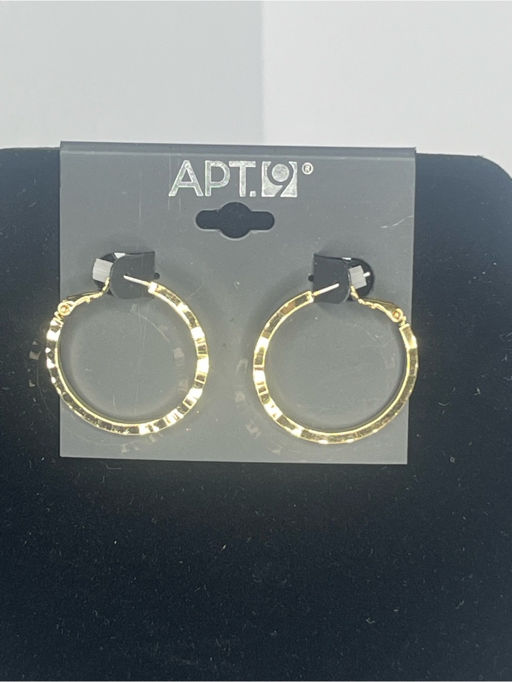 Apt. 9 Shimmery Gold Textured Hoop Earrings